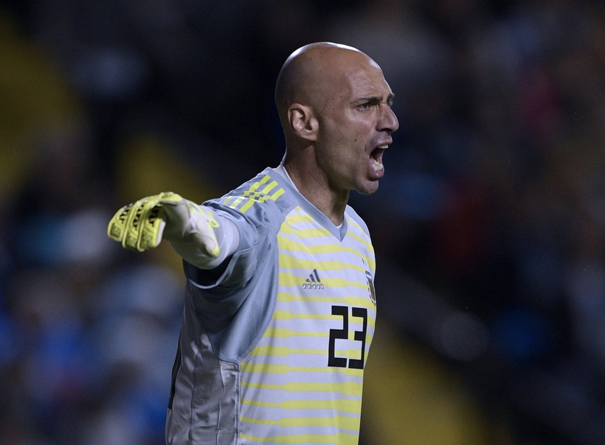 Willy Caballero's first appearance for his country in his homeland ...